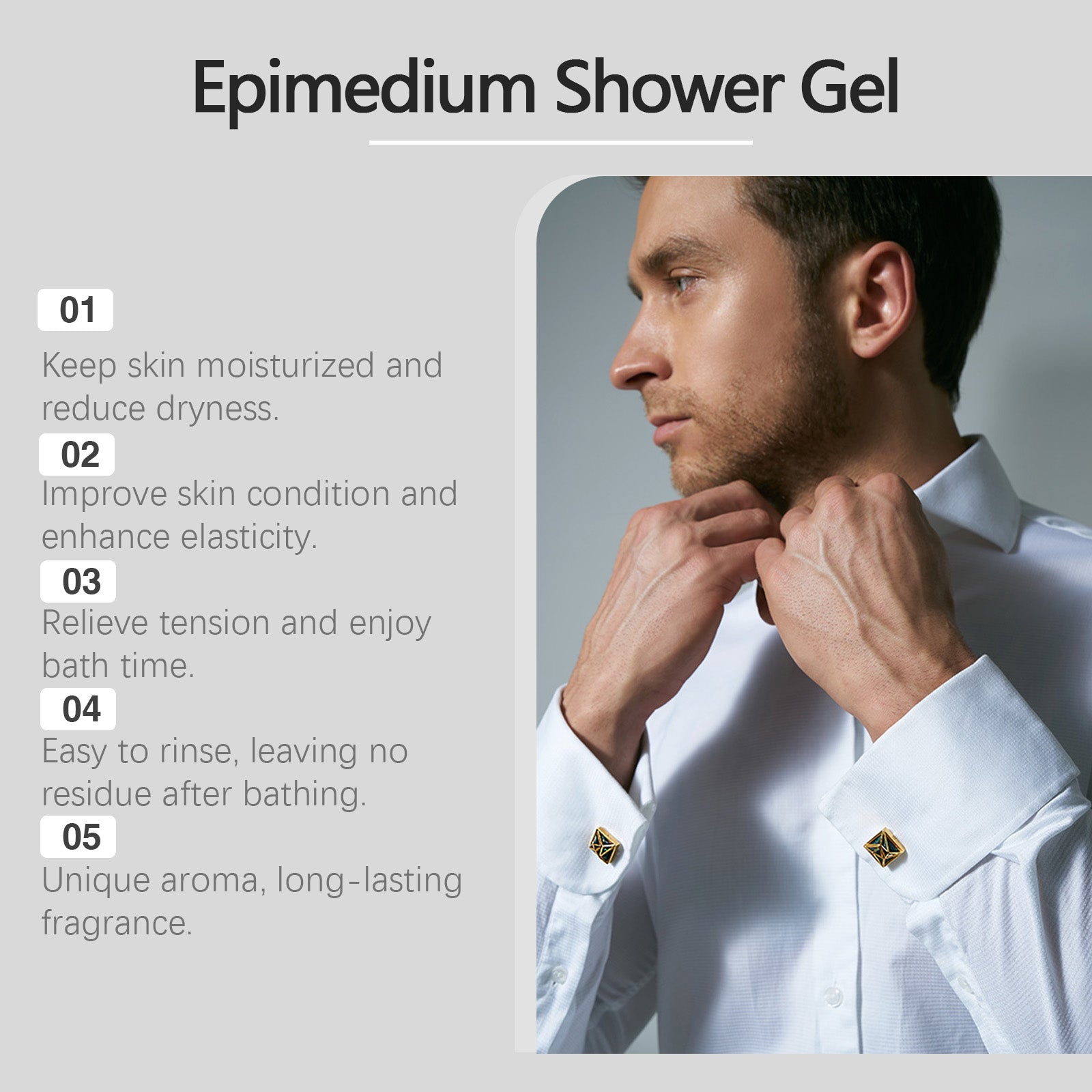 Gel douche pour homme : nettoie, hydrate, parfume et adoucit la peau.