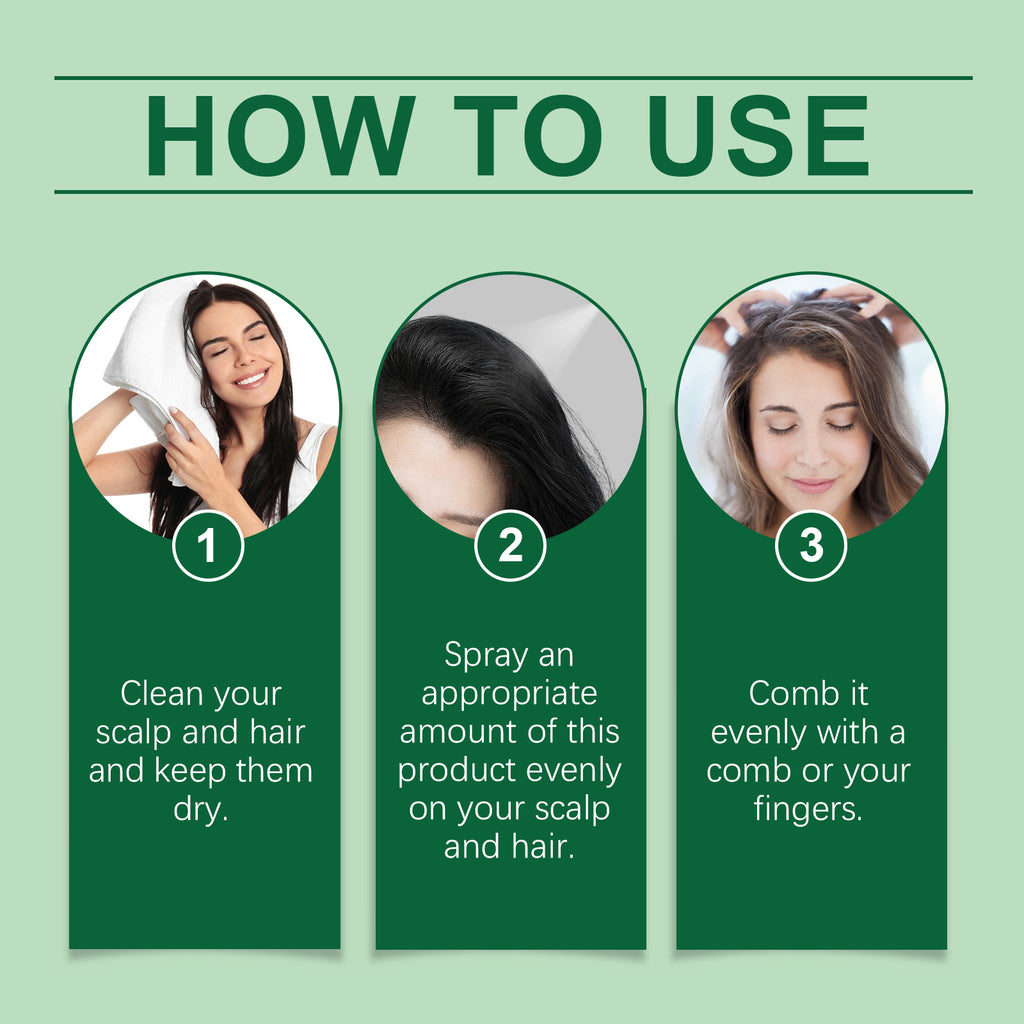 Spray de Soin Capillaire Hoegoa au Romarin, Pour Pores du Cuir Chevelu, Hommes et Femmes, Solution Nutritive Hydratante pour Cheveux