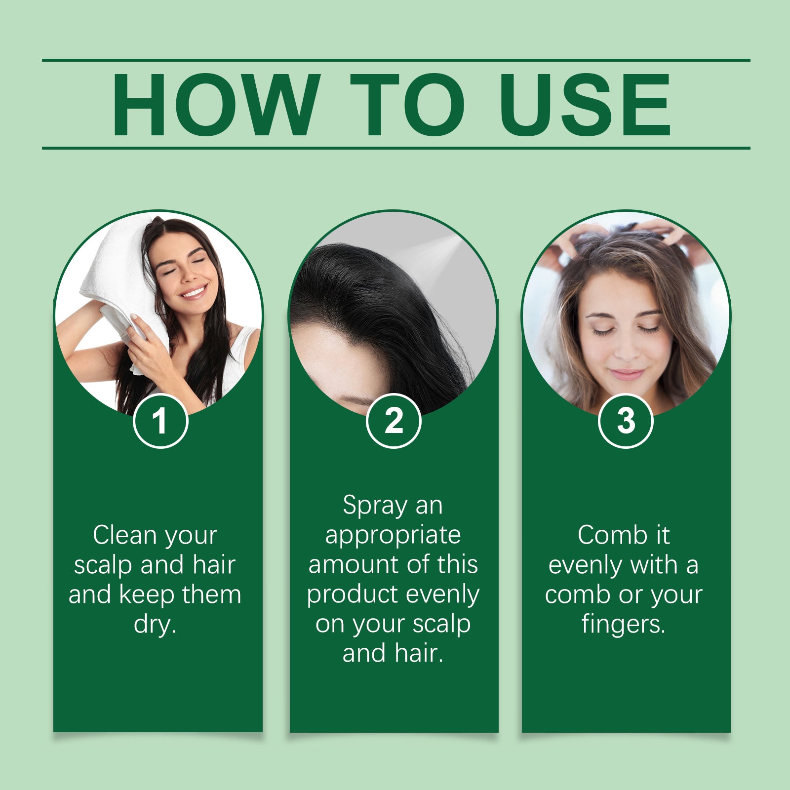 Spray de Soin Capillaire Hoegoa au Romarin, Pour Pores du Cuir Chevelu, Hommes et Femmes, Solution Nutritive Hydratante pour Cheveux