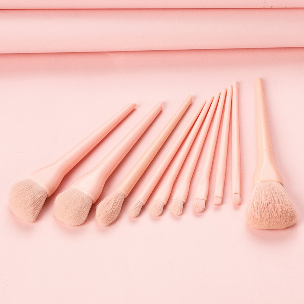 Lot de 10 Pinceaux de Maquillage de Luxe pour Fond de Teint, Poudre, Blush, Fard à Paupières, Anti-cernes, Lèvres et Yeux - Outil de Beauté Cosmétique