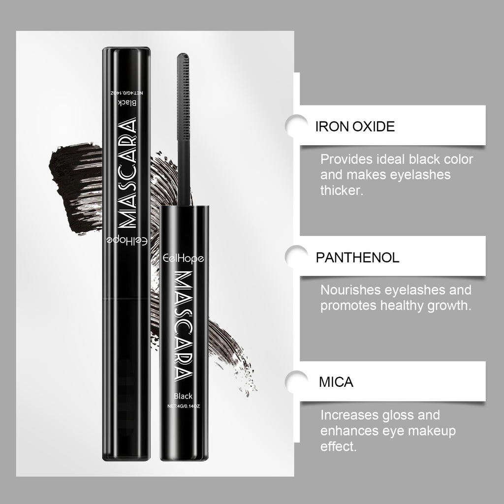 Mascara noir longue tenue, maquillage naturel, beau curling, ne tache pas facilement, mascara noir
