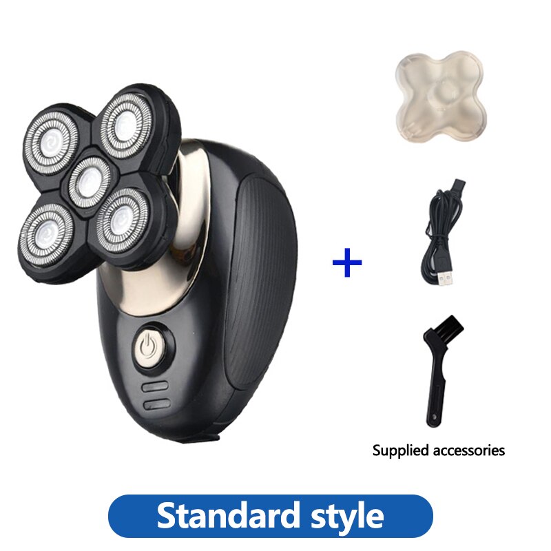 Kit de toilettage multifonctionnel Rasoir électrique étanche pour hommes Rasoir électrique rechargeable Machine à raser la tête chauve Tondeuse à barbe