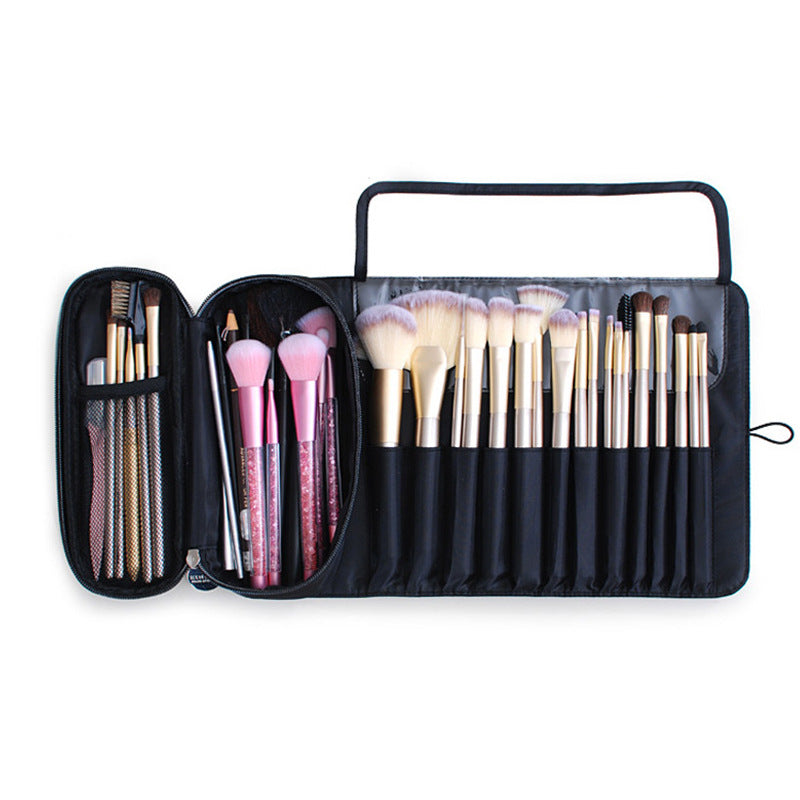 Trousse de Maquillage, Sac à Pinceaux de Maquillage, Trousse de Rangement, Kit de Maquillage Professionnel Pliable et Multifonctionnel