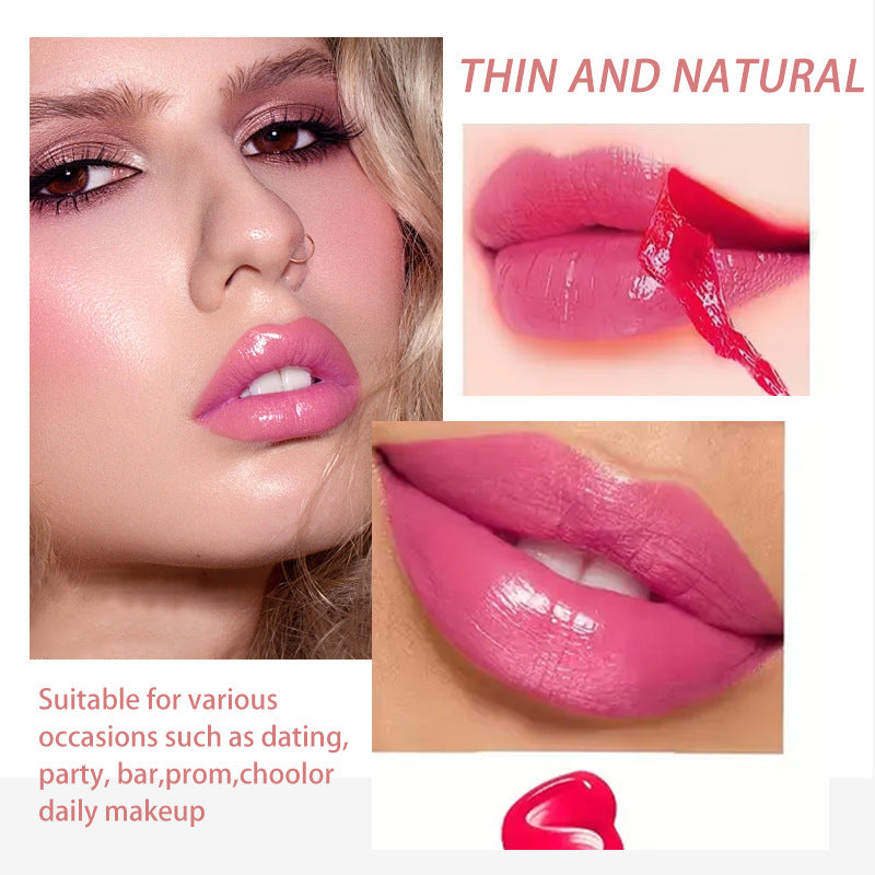 Le brillant à lèvres peel-off 4 couleurs est facile à appliquer, hydrate et dure longtemps sans laisser de trace.