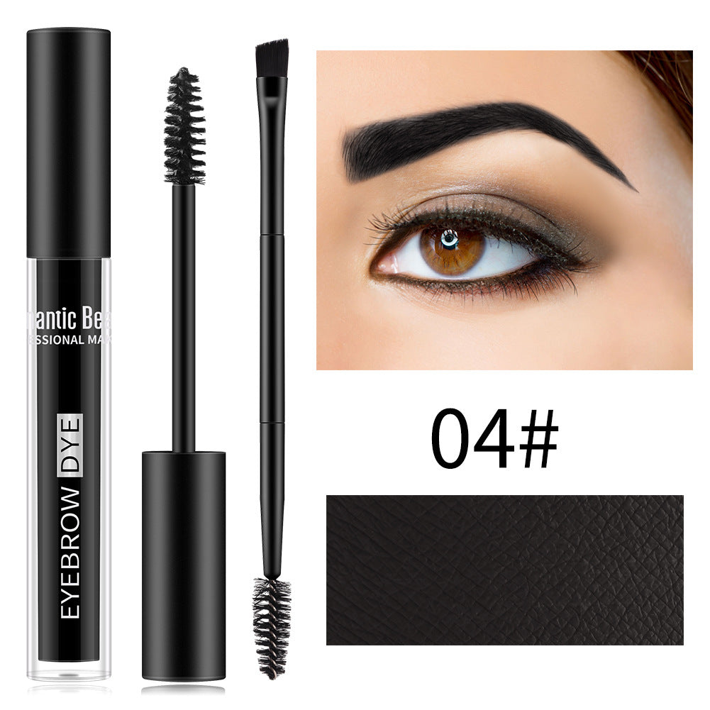 Pinceau à sourcils double-tête Romantic Beauty pour un coiffage longue durée Teinture à sourcils imperméable et résistante à la transpiration