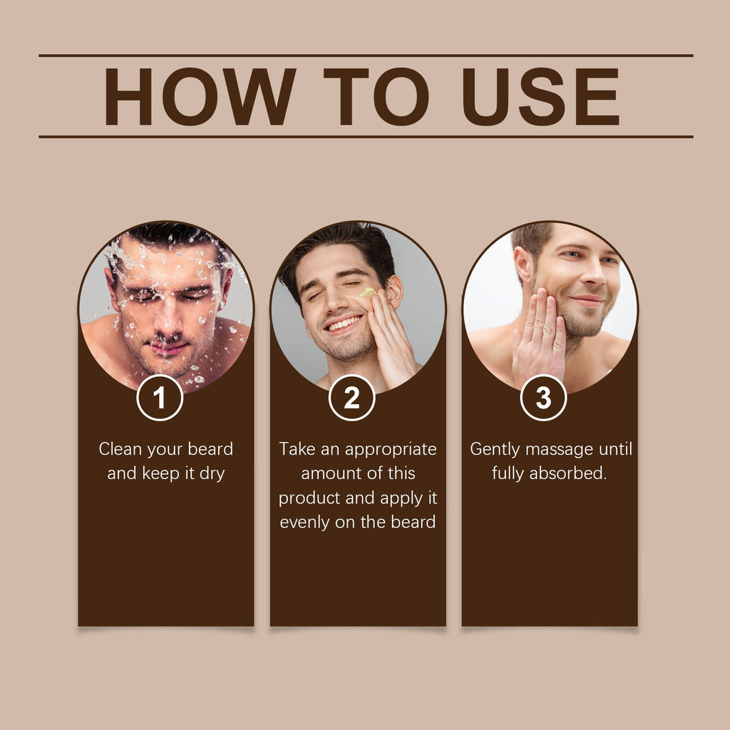 Cire d'entretien barbe au bois de cèdre pour hommes, crème de soin pour barbe au bois de cèdre nourrit et renforce la barbe
