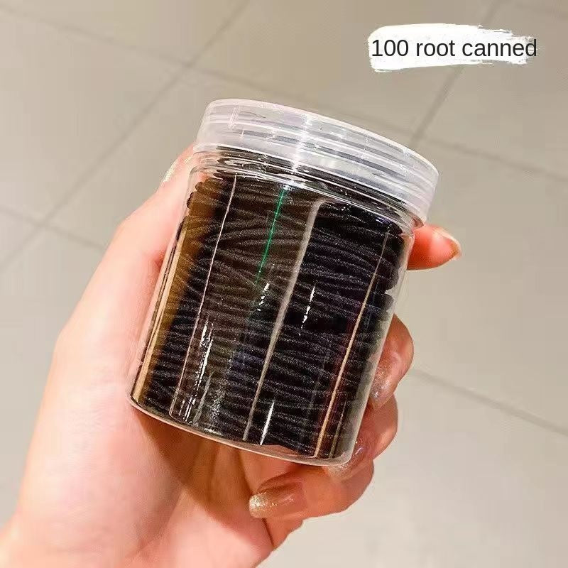 100 élastiques en boîte bandeau élastique macaron polyvalent élastique corde à cheveux