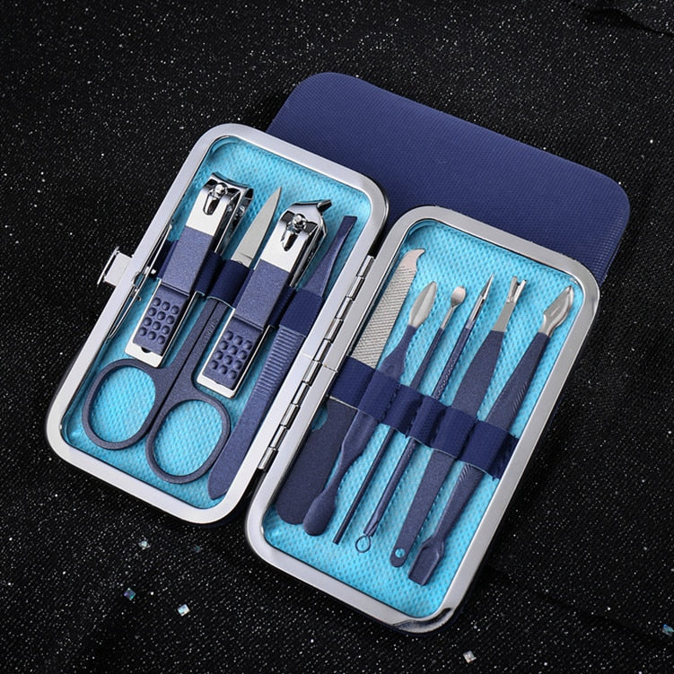 Ensemble de coupe-ongles Ciseaux Pince à peau morte Pince coupante Pédicure Couteau à rainure d'ongle Outil de manucure pour l'inflammation des ongles