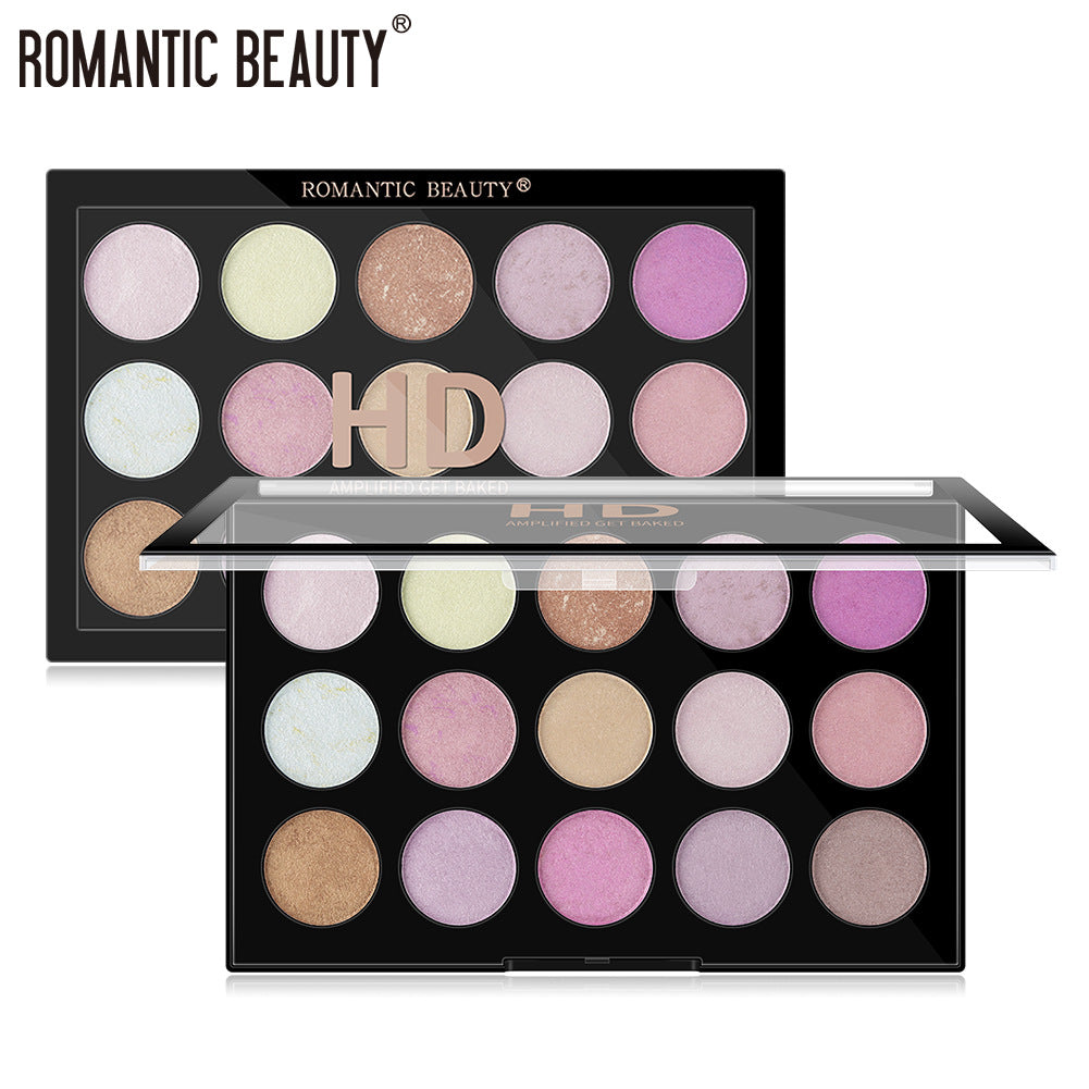 Romantic Beauty 15 Couleurs Multi-Couleurs Enlumineur Perle Fard à Paupières Maquillage Couleur Visage Nez Et Cou Finition