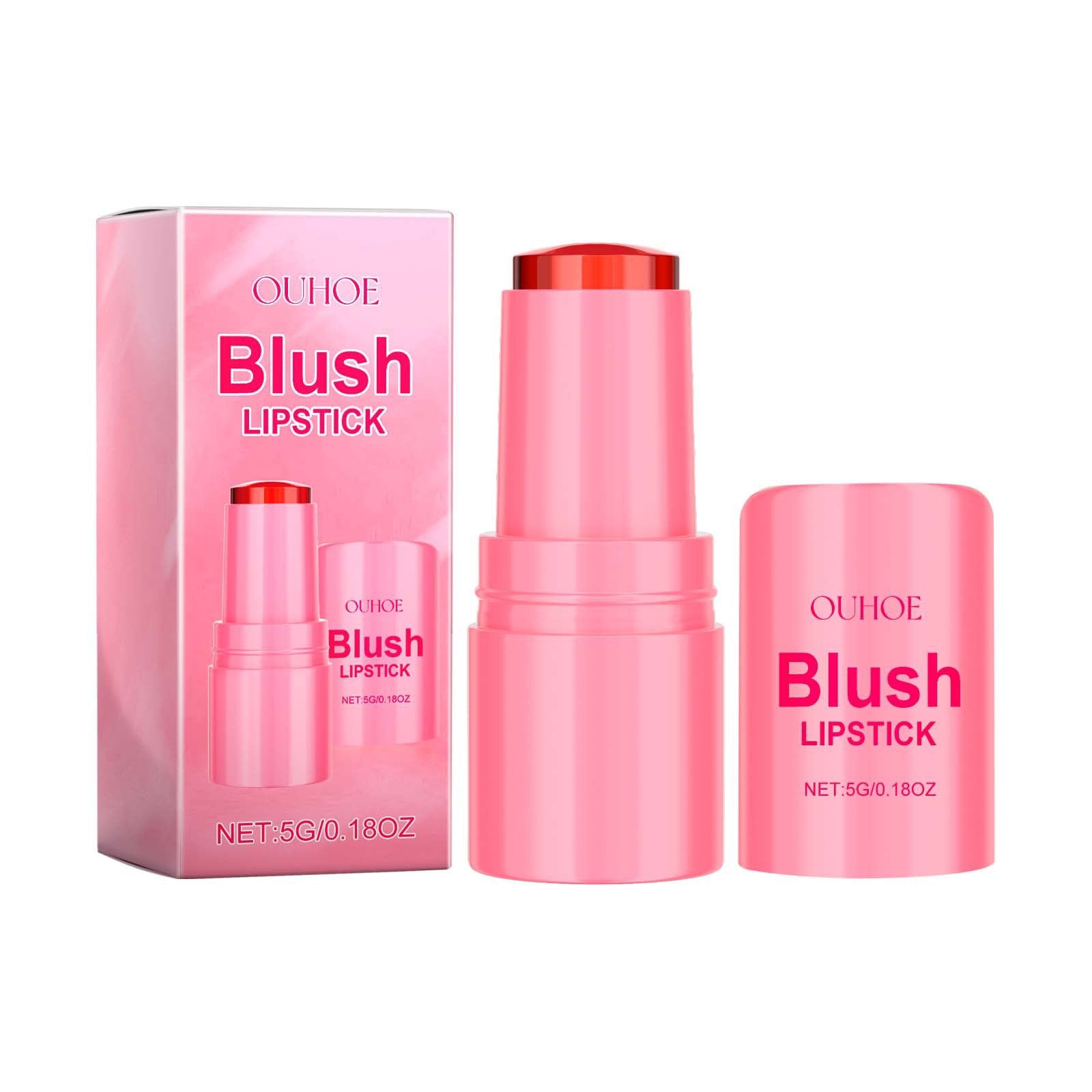 Rouge à lèvres blush, bâtonnet de gloss à lèvres blush longue durée, facile à colorer, nude clair naturel