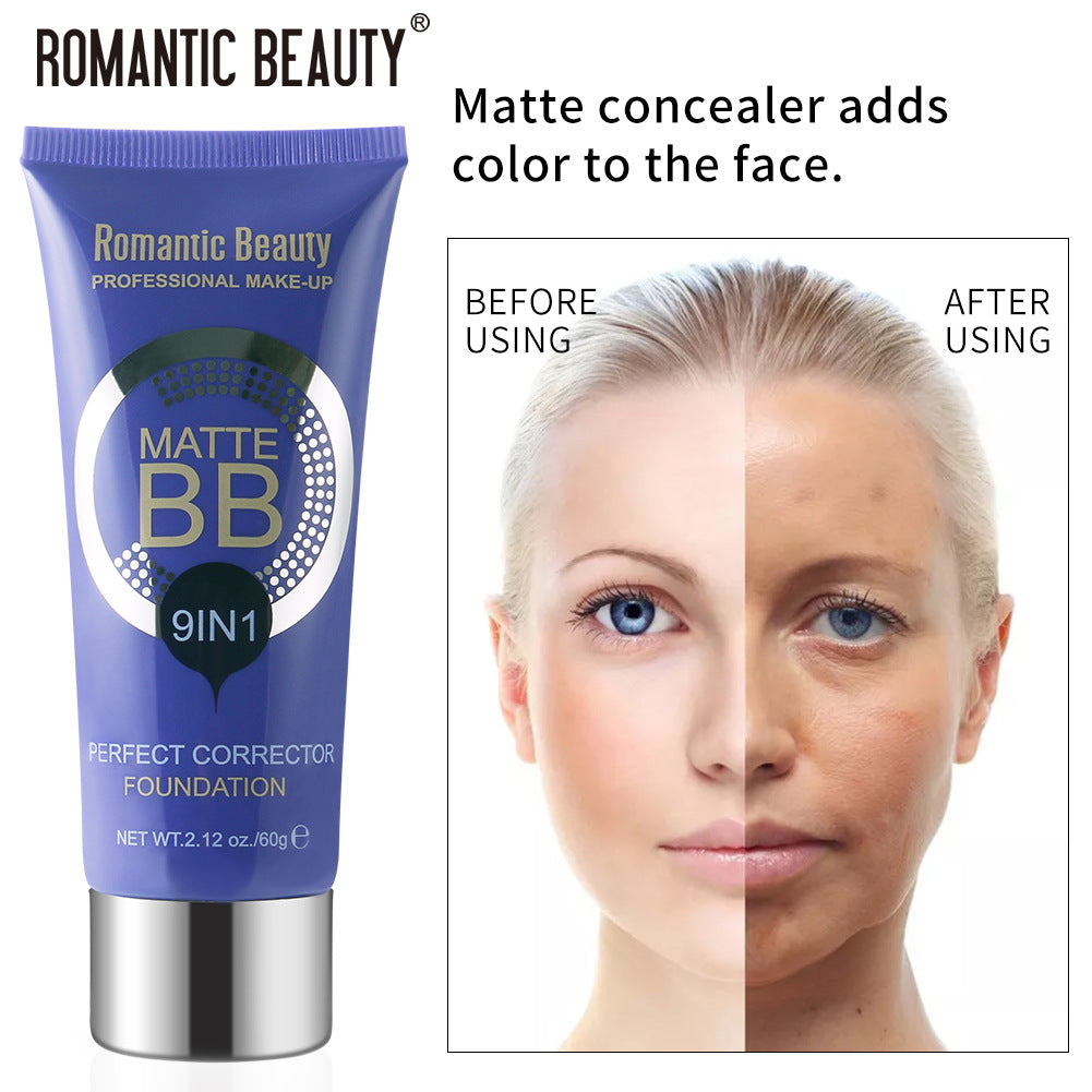 Fond de Teint Liquide Omantic Beauty Pour Sublimer les Pores du Visage Correcteur de Teint Longue Tenue Crème BB