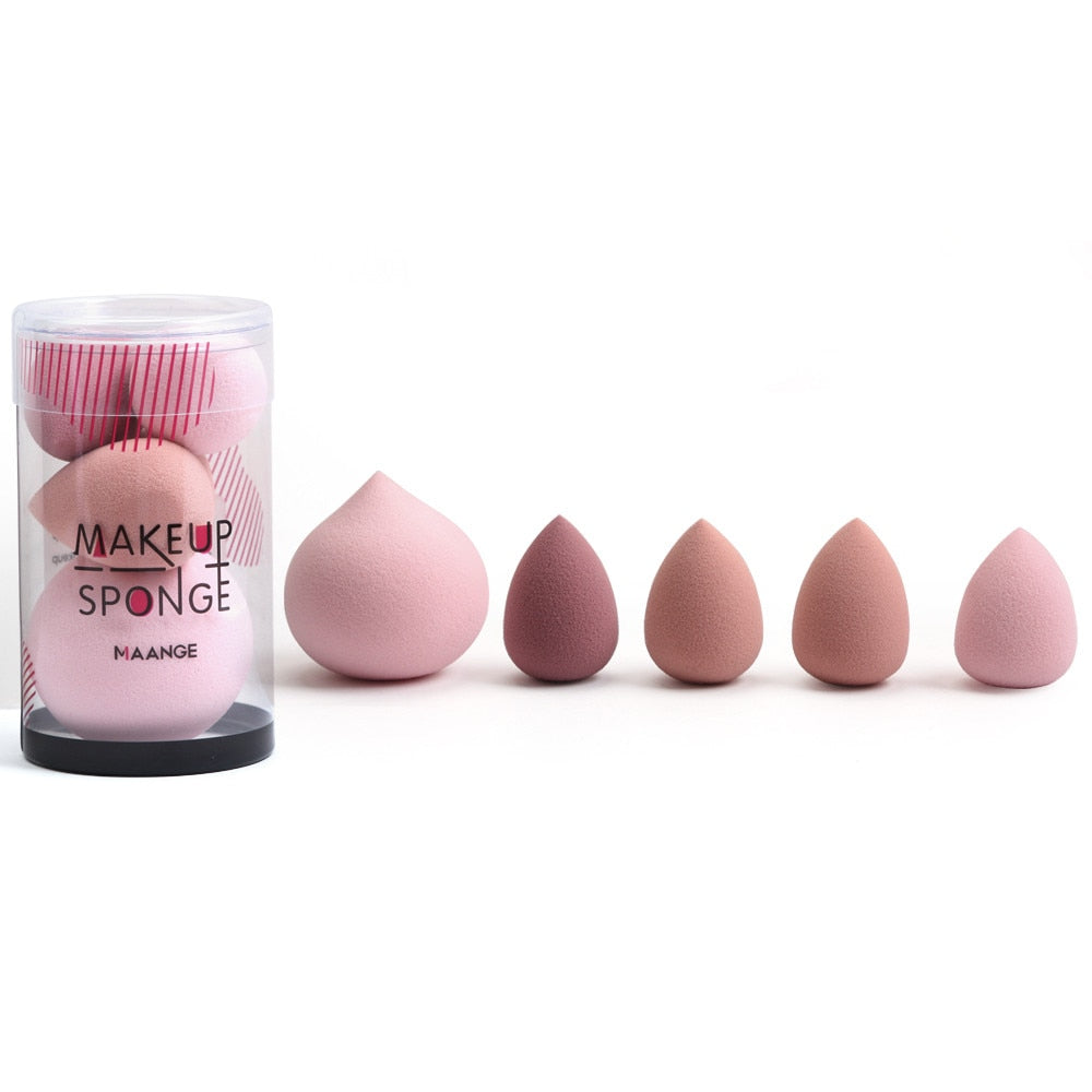 Lot de 5 éponges à maquillage, outils de maquillage, houppettes cosmétiques de beauté, estompeur de fond de teint pour le visage