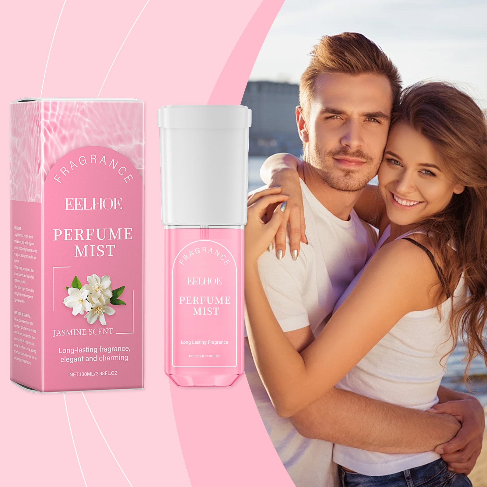 EELHOE Parfum Corporel Jasmin Brésilien, Parfum Léger Doux Avec Parfum Léger Naturel Et Non Gras