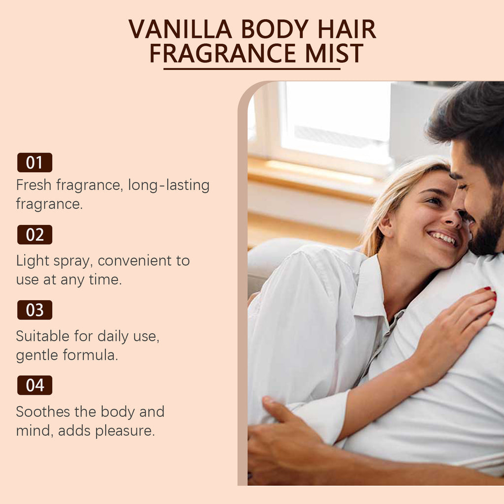 Roxelis Vaporisateur Corporel Vanille, Parfum Léger Naturel Frais Parfum Longue Durée Usage Quotidien Corps Cheveux