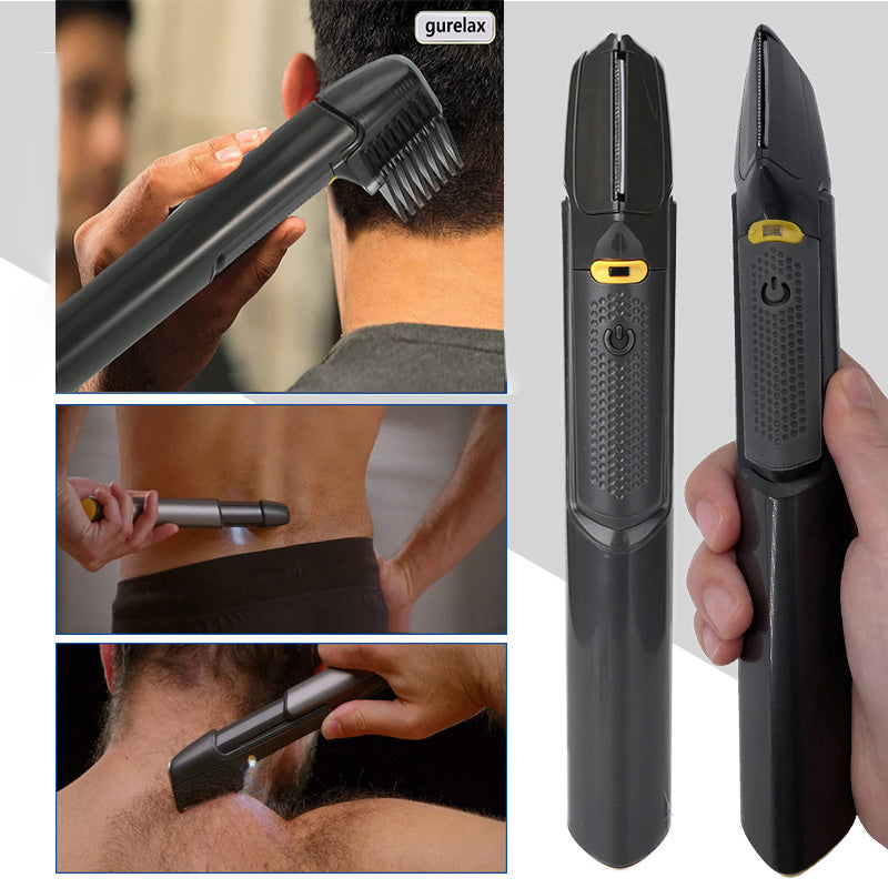 Nouveau Rasoir Électrique Dorsal pour Hommes Tondeuse à Cheveux Portative Manche Long Pliable