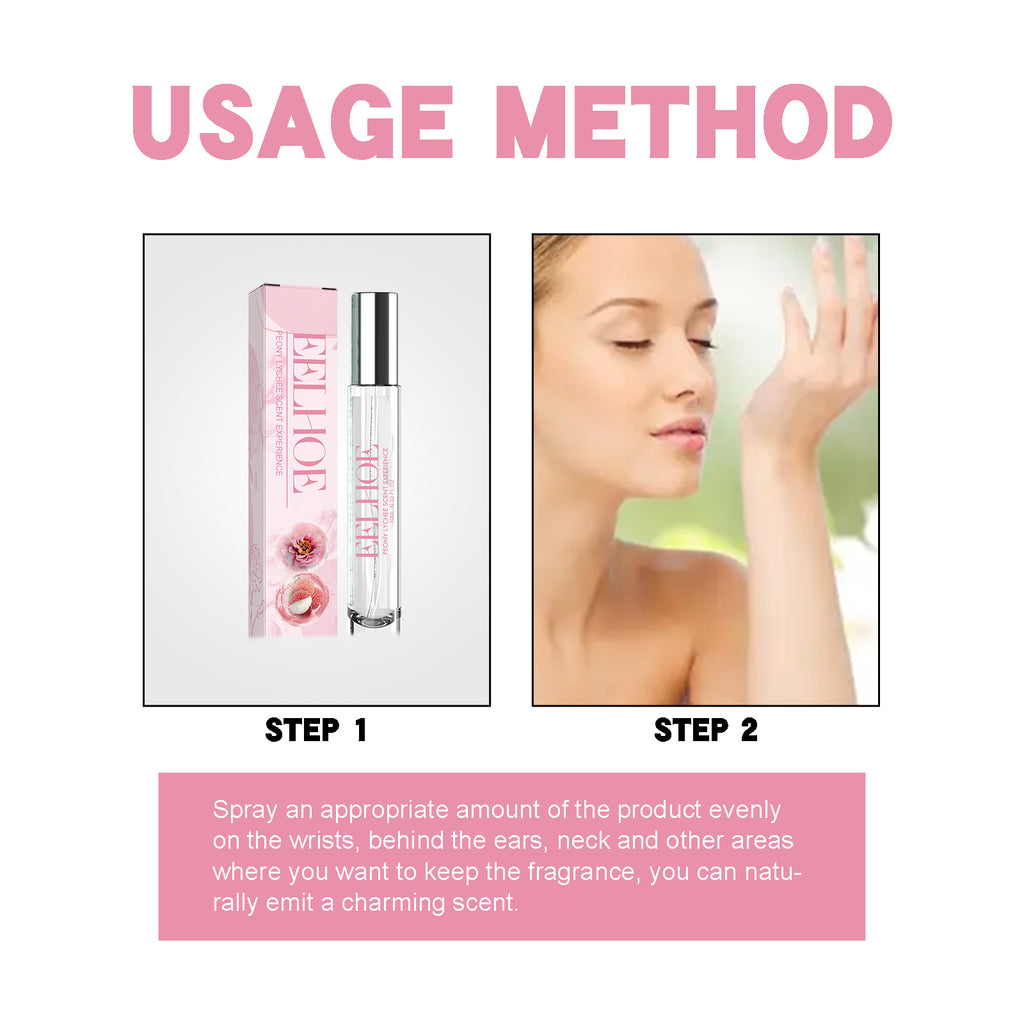 Parfum Pivoine Litchi, Parfum Frais Naturel Longue Durée, Parfum de Niche Portable