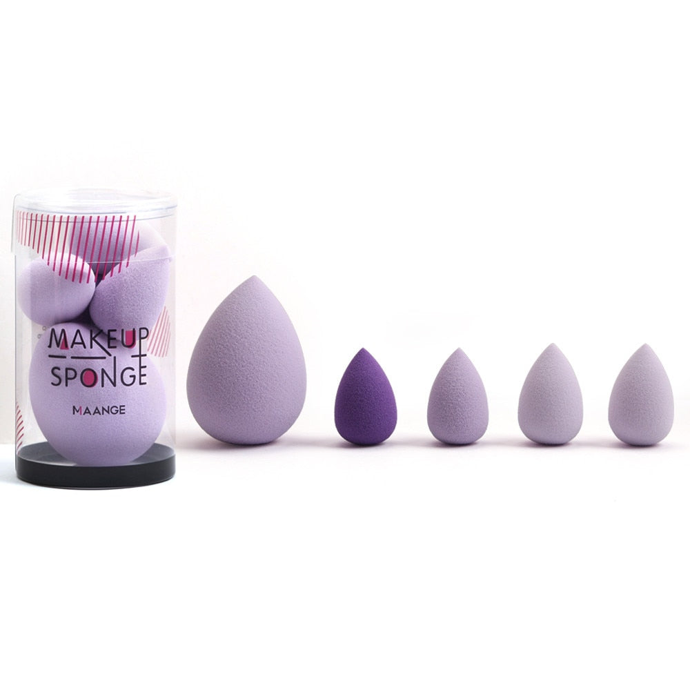 Lot de 5 éponges à maquillage, outils de maquillage, houppettes cosmétiques de beauté, estompeur de fond de teint pour le visage
