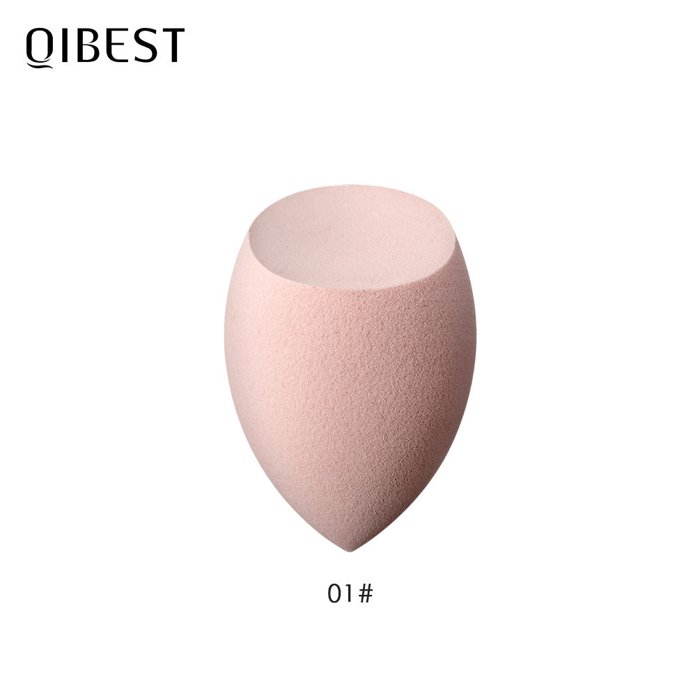 Éponge de Beauté QIBEST – Houpette, Humide et Sèche, N'absorbe Pas le Maquillage Liquide, Outil d'Application du Fond de Teint
