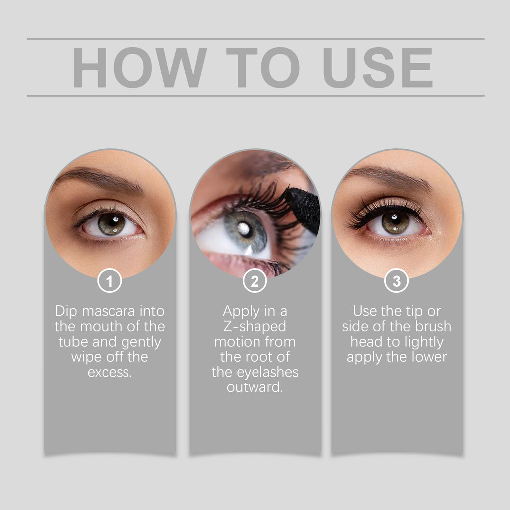 Mascara noir longue tenue, maquillage naturel, beau curling, ne tache pas facilement, mascara noir