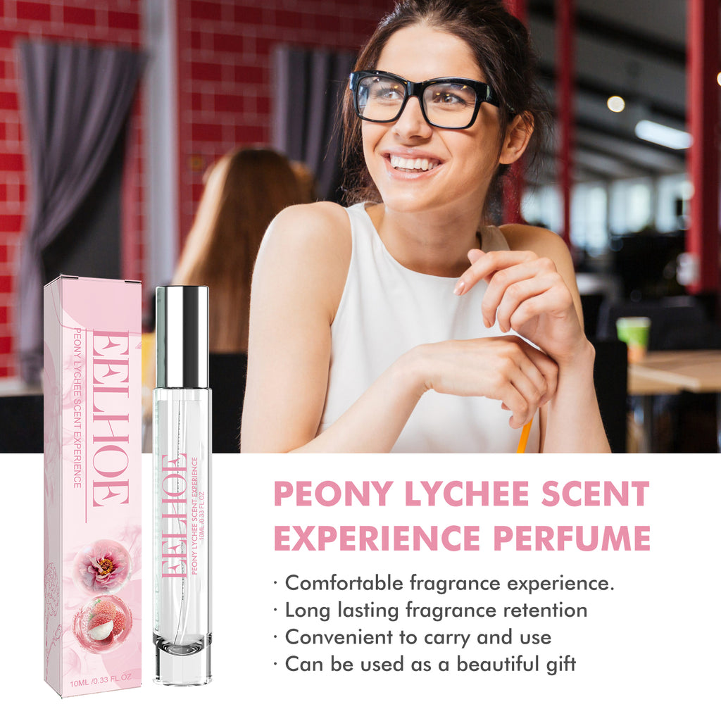Parfum Pivoine Litchi, Parfum Frais Naturel Longue Durée, Parfum de Niche Portable