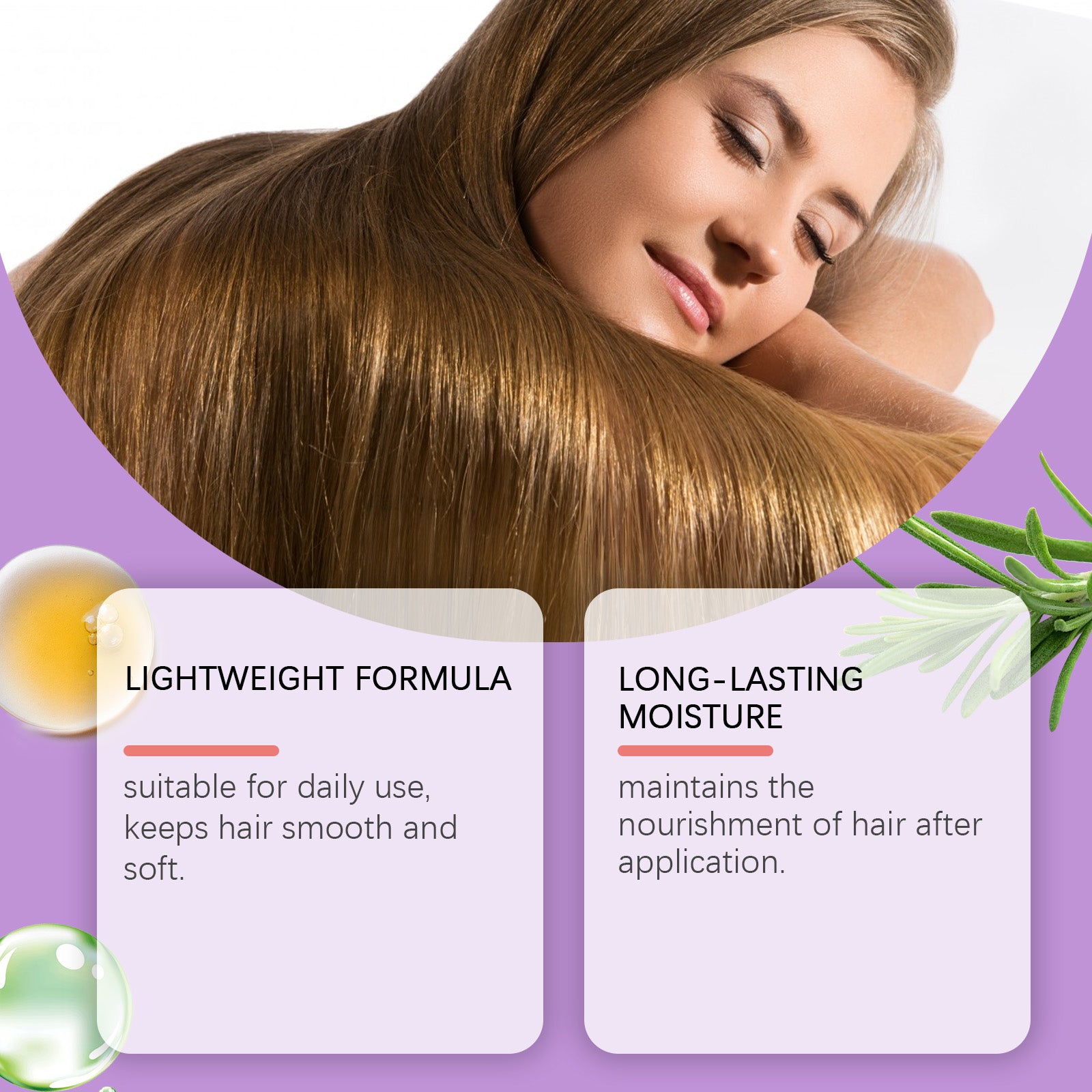 Hoegoa – Après-shampoing sans rinçage hydratant, améliore les cheveux secs et crépus, nourrit et hydrate les cheveux pour les rendre doux, lisses et brillants
