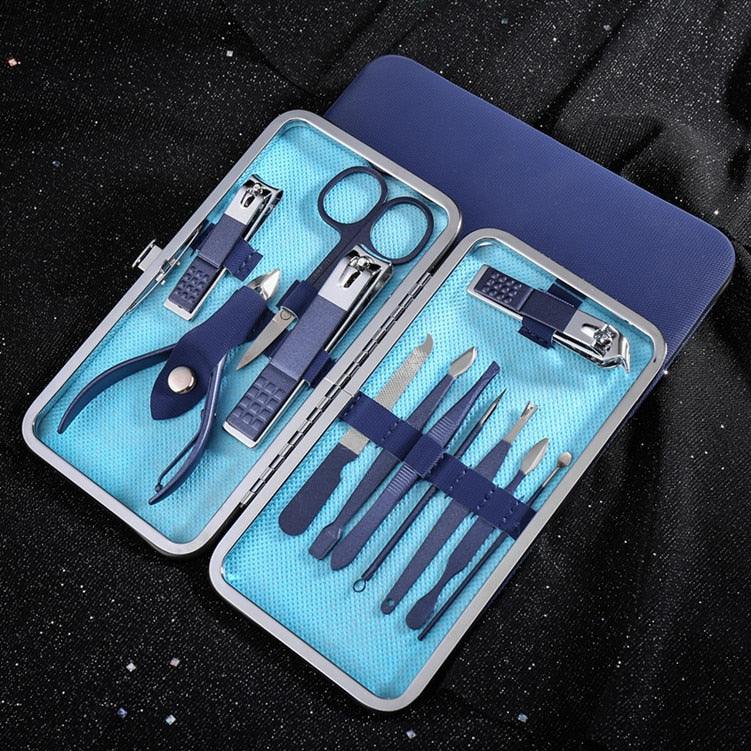 Ensemble de coupe-ongles Ciseaux Pince à peau morte Pince coupante Pédicure Couteau à rainure d'ongle Outil de manucure pour l'inflammation des ongles