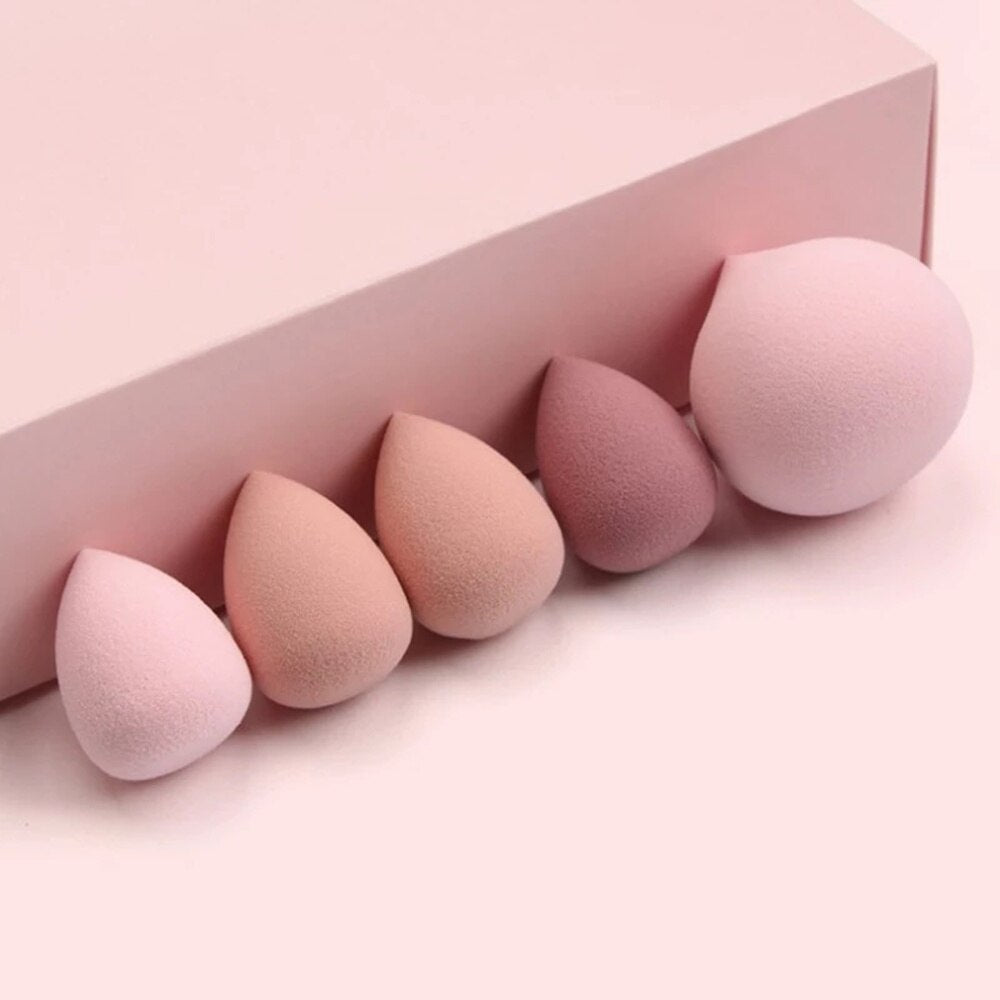 Lot de 5 éponges à maquillage, outils de maquillage, houppettes cosmétiques de beauté, estompeur de fond de teint pour le visage