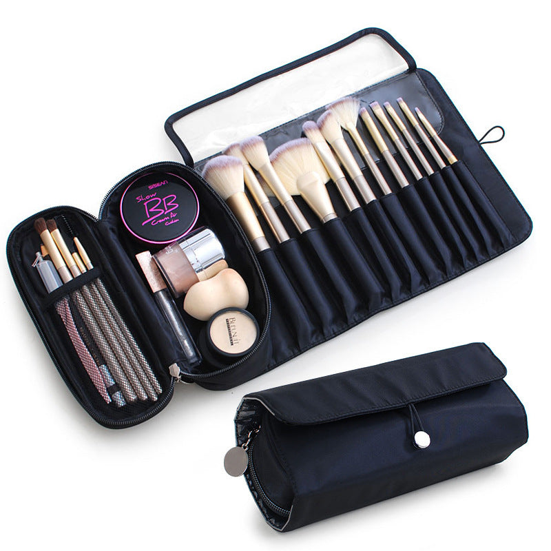 Trousse de Maquillage, Sac à Pinceaux de Maquillage, Trousse de Rangement, Kit de Maquillage Professionnel Pliable et Multifonctionnel
