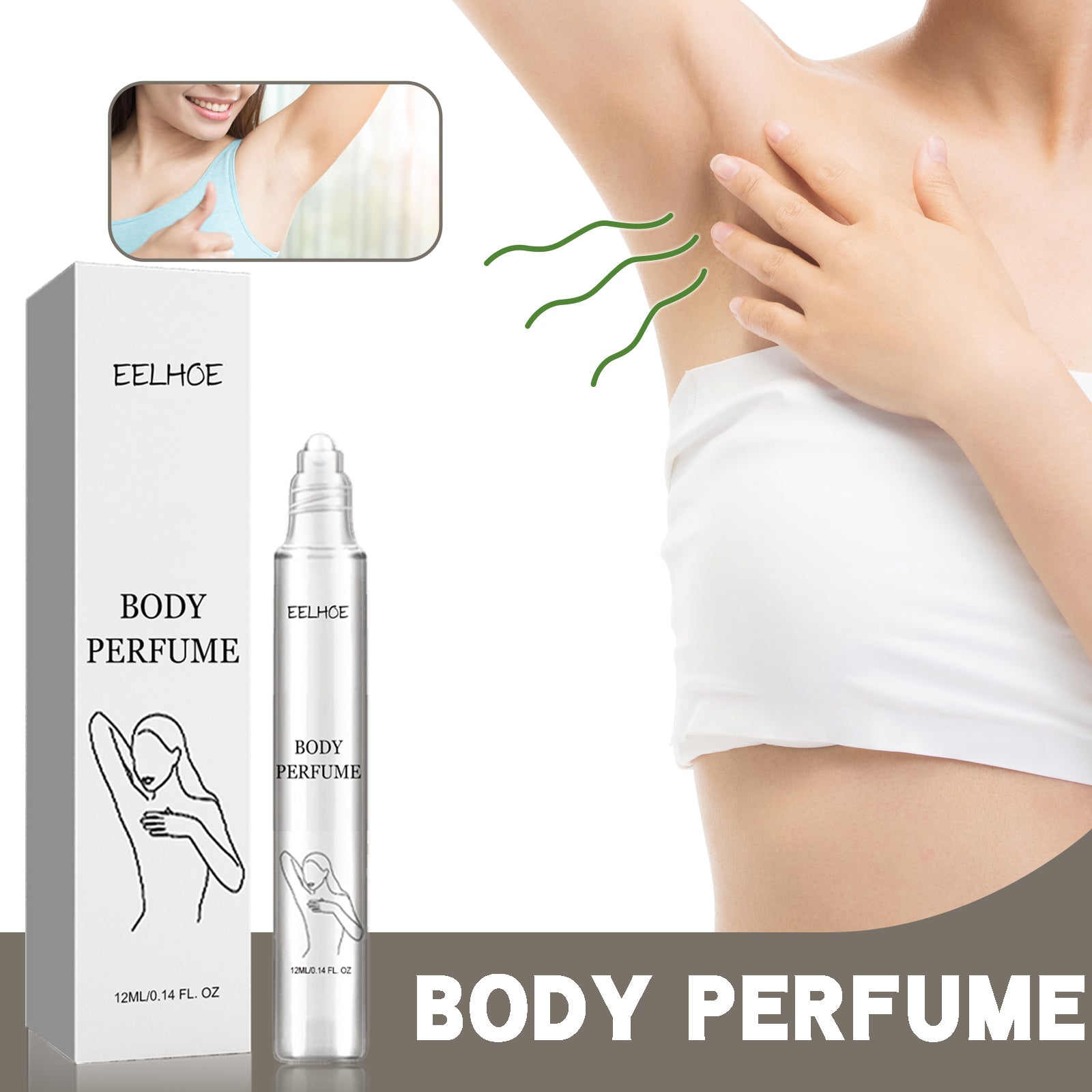 EELHOE Parfum Corporel Éclaircissant Anti-Odeurs Sous les Bras Naturel Frais Longue Durée Parfum Léger Maintien du Parfum Parfum de Rencontre