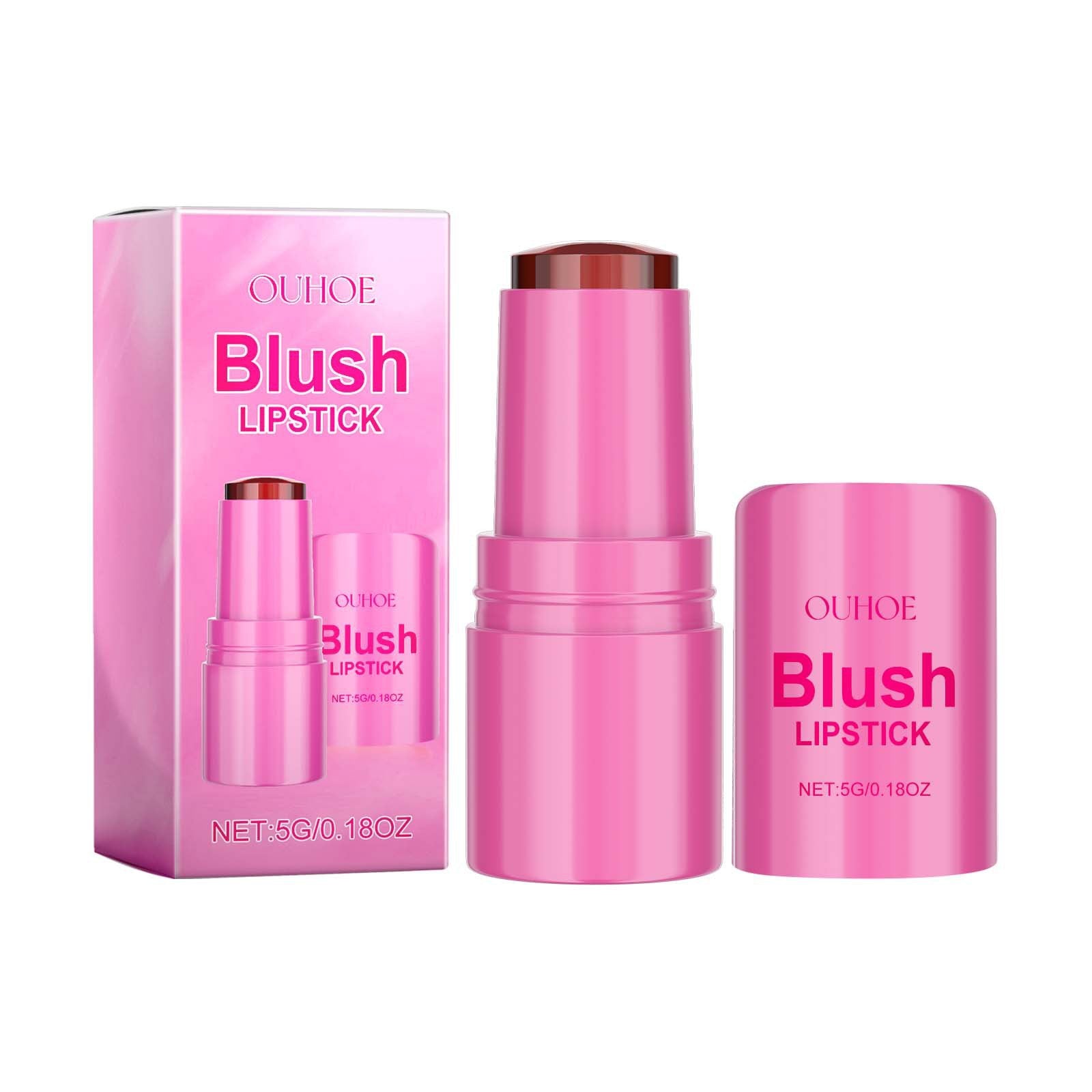 Rouge à lèvres blush, bâtonnet de gloss à lèvres blush longue durée, facile à colorer, nude clair naturel