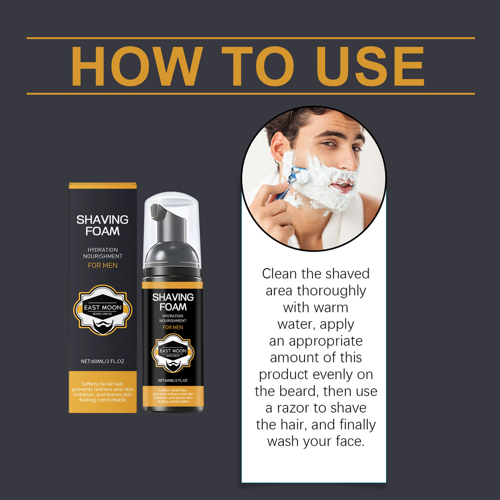 Série de soins de la barbe pour hommes Nettoyage doux Soin hydratant et hydratant des poils du visage