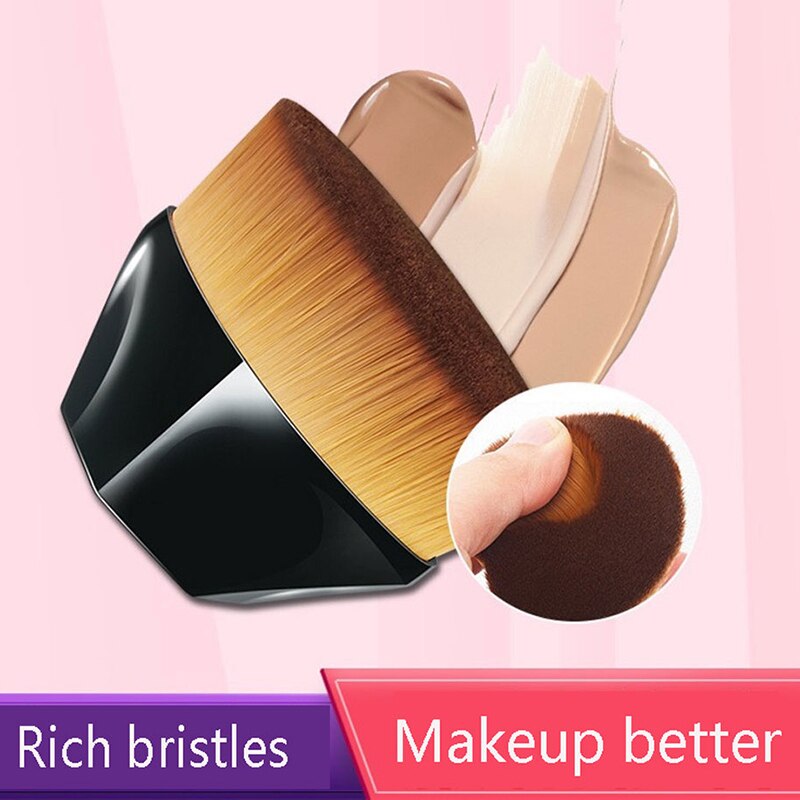 Brosses de maquillage poudre Six Corners, diamant cosmétique, hexagonale, sans traces, pinceau de fond de teint en silicone