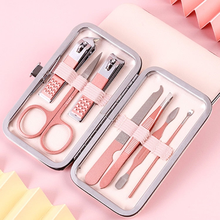Ensemble de coupe-ongles Ciseaux Pince à peau morte Pince coupante Pédicure Couteau à rainure d'ongle Outil de manucure pour l'inflammation des ongles