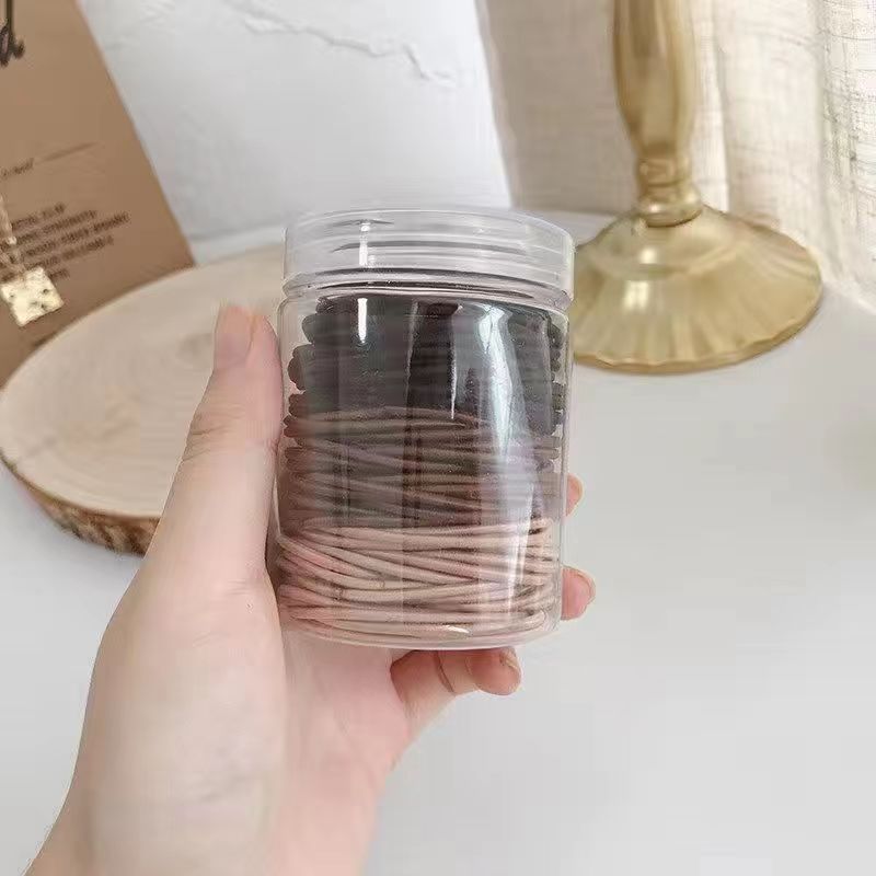 100 élastiques en boîte bandeau élastique macaron polyvalent élastique corde à cheveux