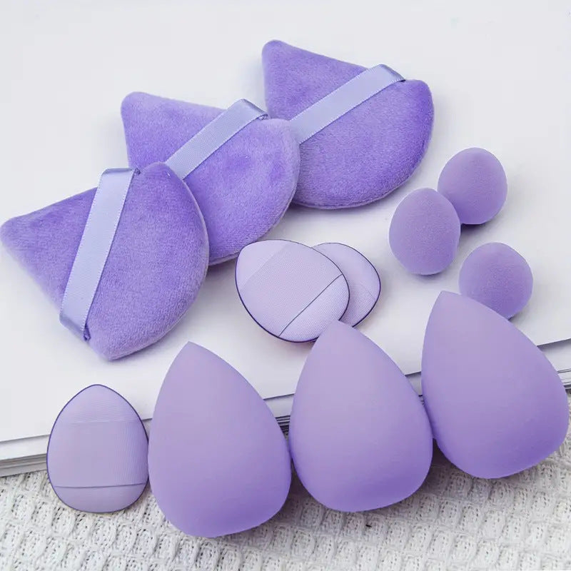 Lot de 12 éponges de maquillage Beauty Blender, éponges à fond de teint en forme d'œuf, pour cosmétiques liquides et crèmes, accessoires de maquillage pour femmes, outils de beauté