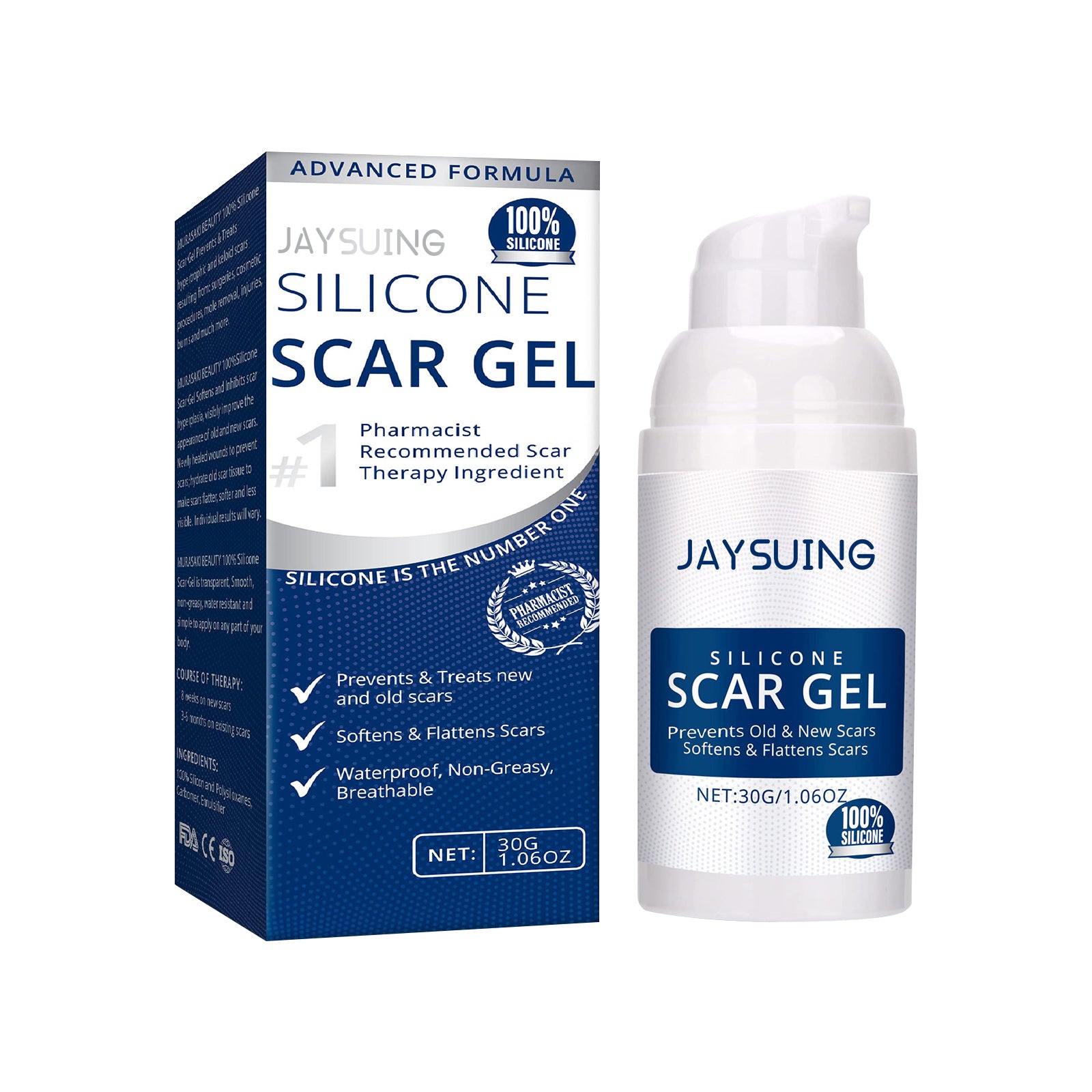 Gel réparateur de cicatrices, répare et hydrate la peau, gel lissant pour le soin des cicatrices
