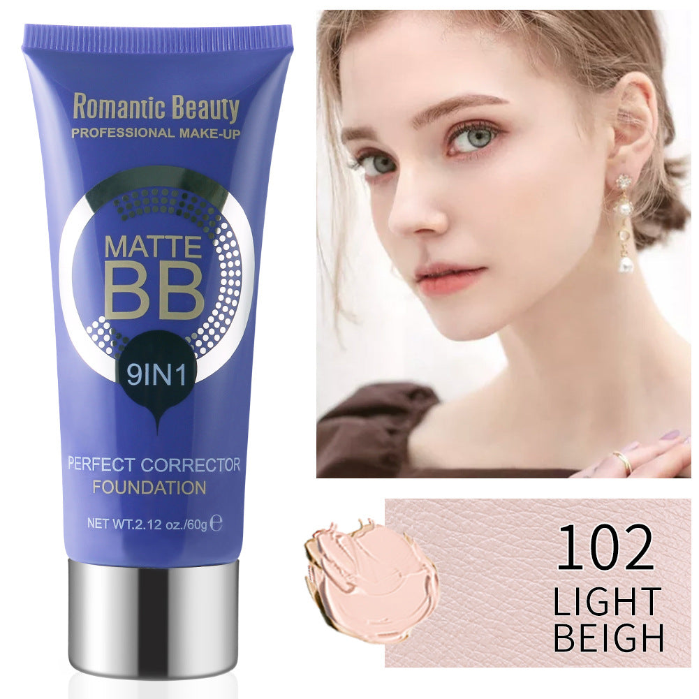 Fond de Teint Liquide Omantic Beauty Pour Sublimer les Pores du Visage Correcteur de Teint Longue Tenue Crème BB