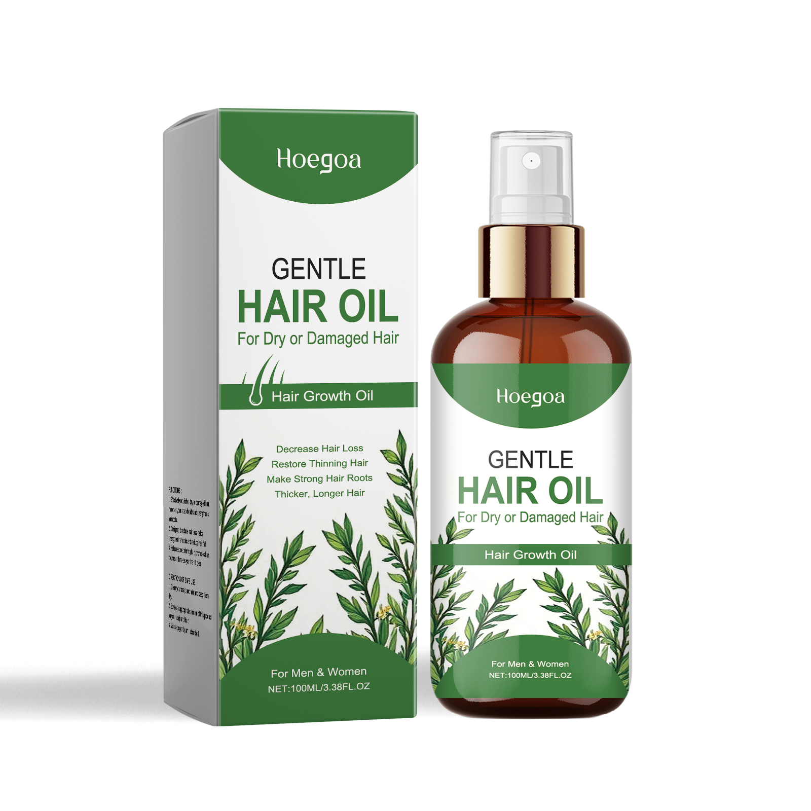 Spray de Soin Capillaire Hoegoa au Romarin, Pour Pores du Cuir Chevelu, Hommes et Femmes, Solution Nutritive Hydratante pour Cheveux