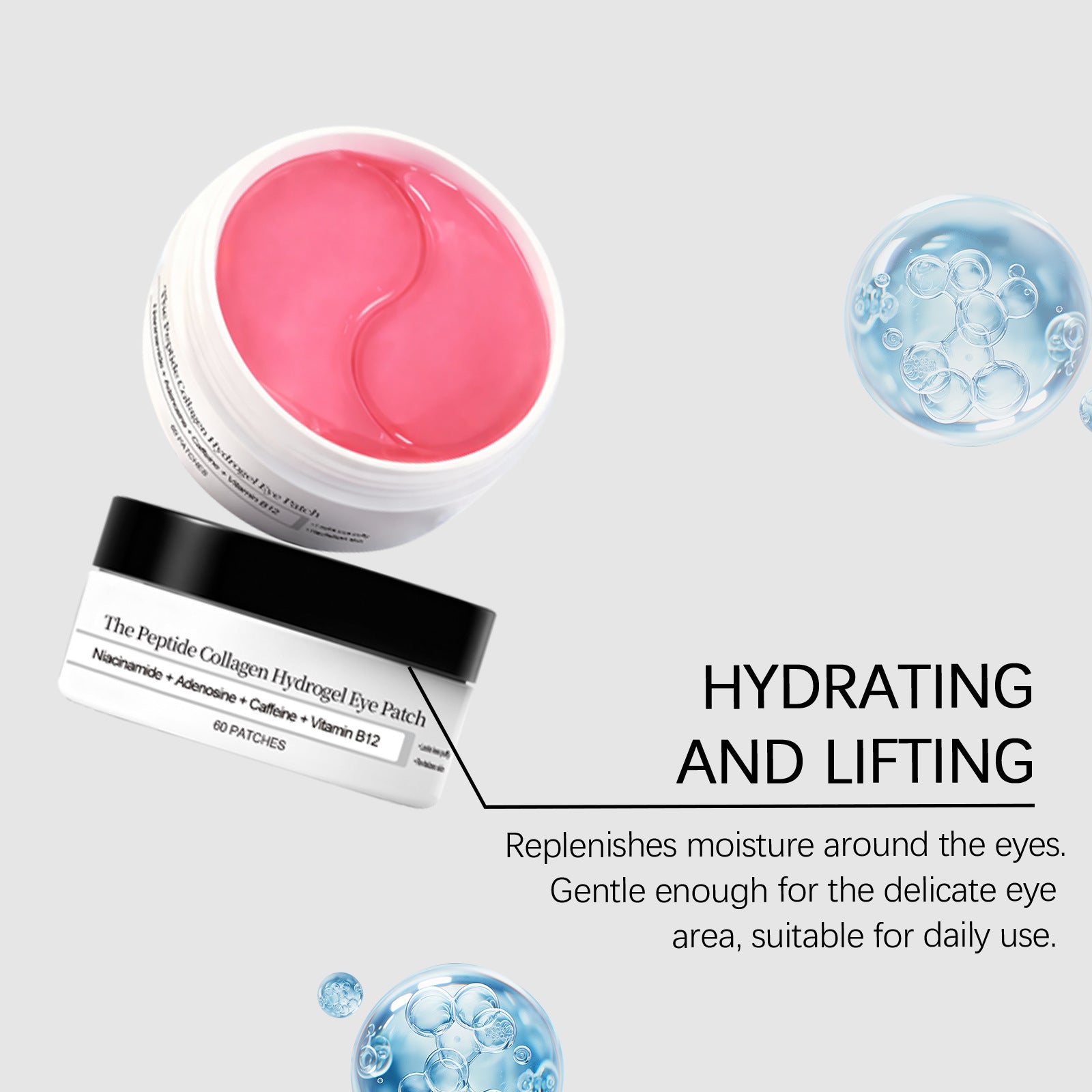Masque contour des yeux hydratant léger et adhésif pour la zone oculaire nourrissant et confortable Soin quotidien doux pour les ridules Patch oculaire