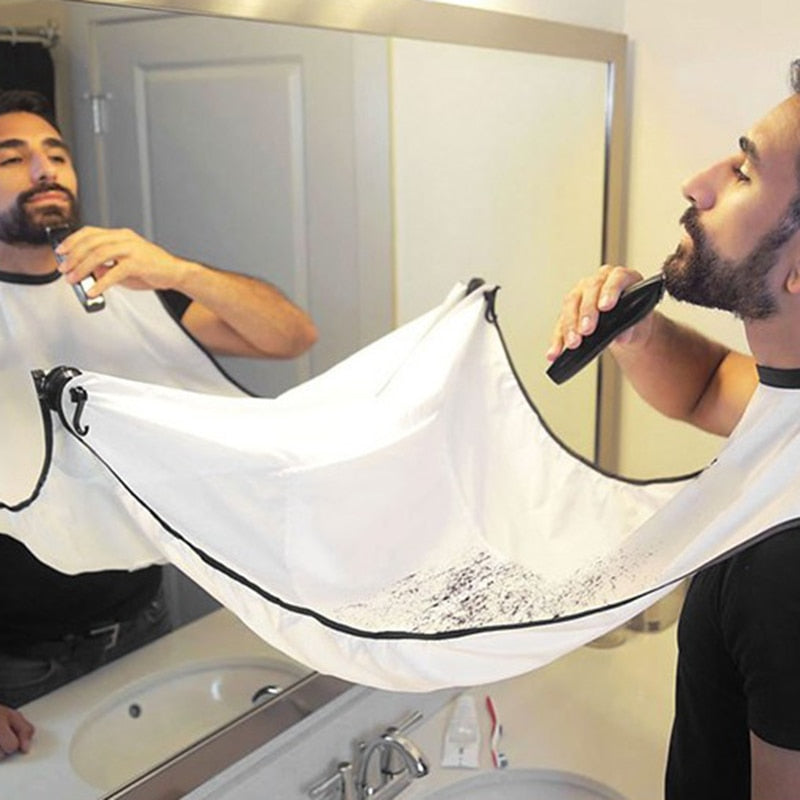 Tablier de salle de bain pour homme 120x80cm, tablier de barbe noir, tablier de rasage pour homme, tissu floral imperméable, protecteur de nettoyage ménager