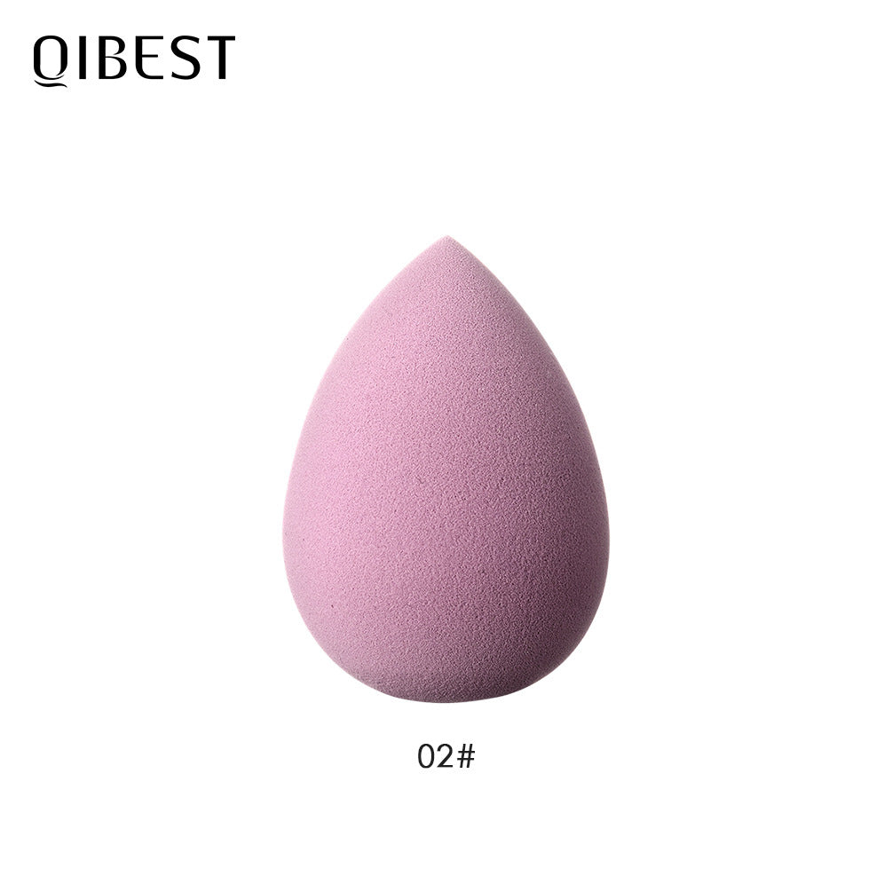 Éponge de Beauté QIBEST – Houpette, Humide et Sèche, N'absorbe Pas le Maquillage Liquide, Outil d'Application du Fond de Teint