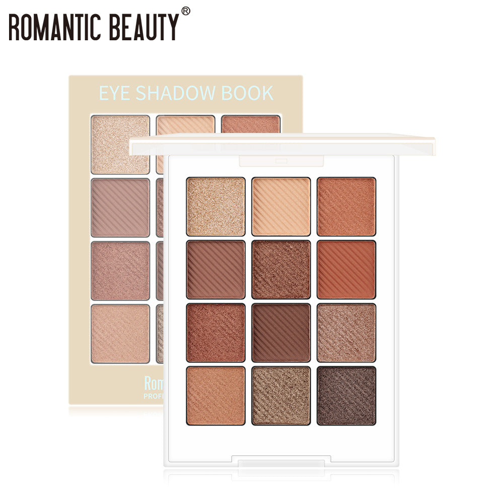 Maquillage Yeux Beauté Romantique Fard à Paupières Tendance Disque 12 Couleurs Fard à Paupières