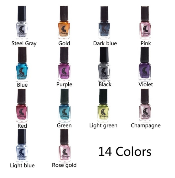 14 couleurs 6ML Vernis à ongles métallique miroir pour femme, accessoire de beauté maquillage tendance sexy