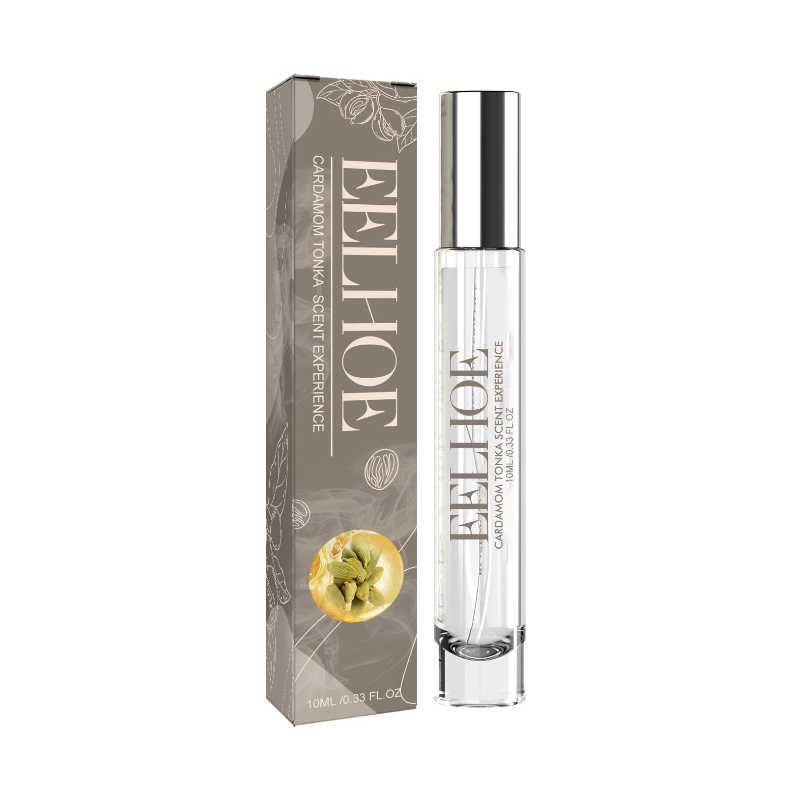Parfum Expérience Cardamome Tonka, Parfum Naturel Léger Élégant Longue Tenue Doux Portable Parfum d'Ambiance pour Rendez-vous
