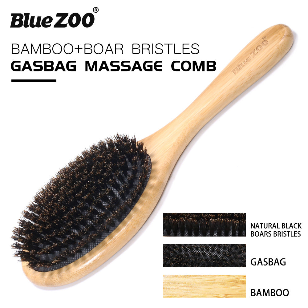 Peigne de massage à airbag Bluezoo, peigne à cheveux en bambou Nanzhu, peigne de massage capillaire.