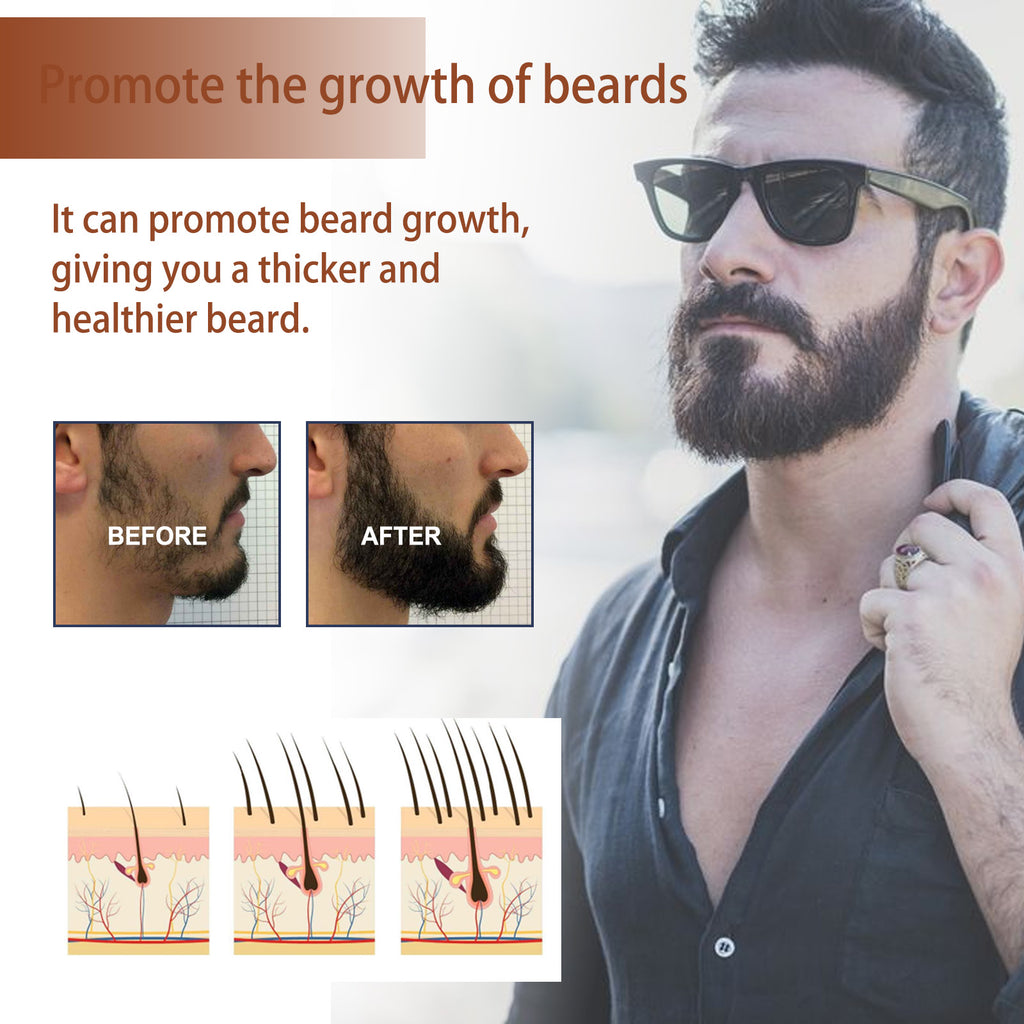 Huile à Barbe, Soin Homme Brillance Lissage Soin des Racines Hydratant Essence Huile