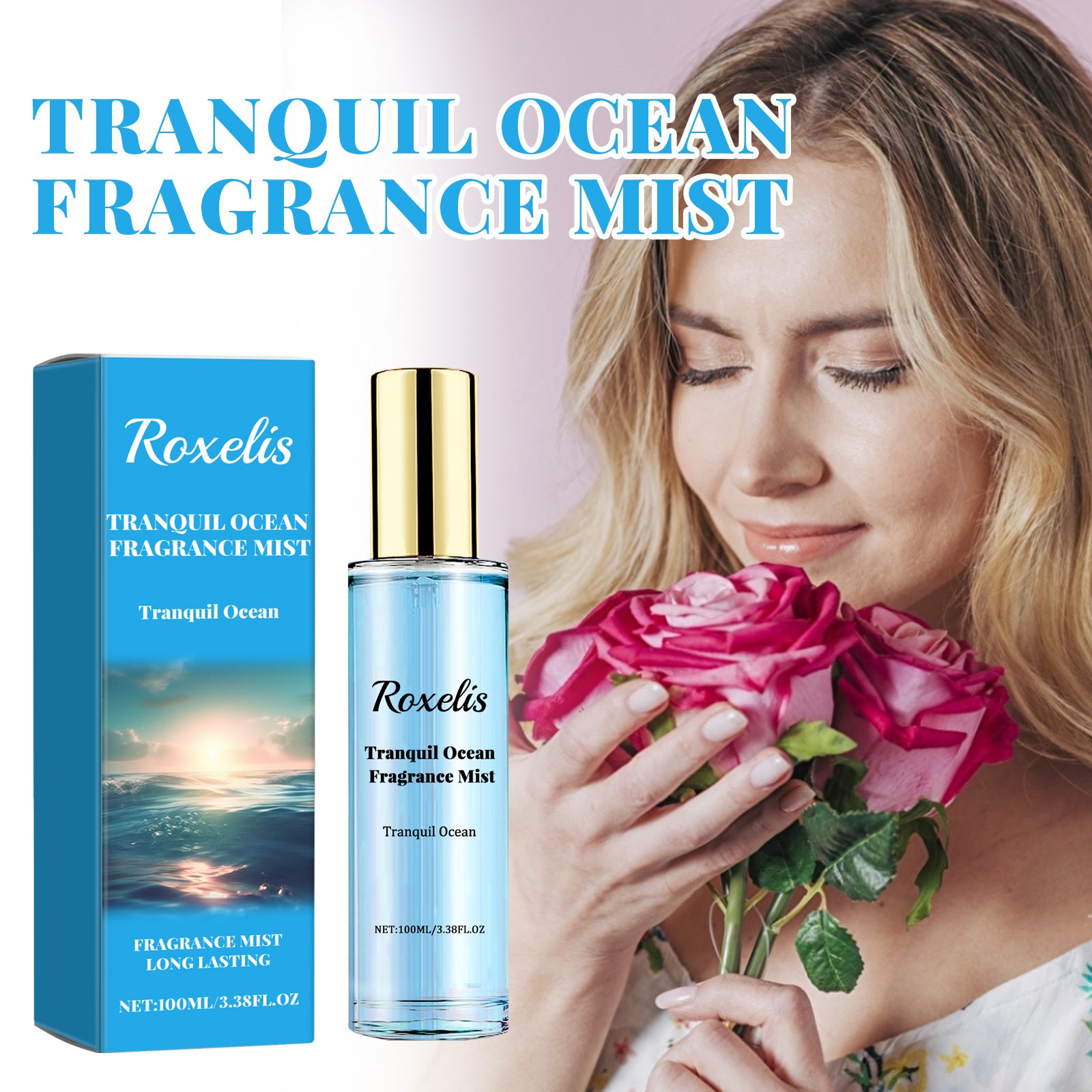 Brume parfumée Océan Tranquille, parfum longue durée, frais et naturel, rendez-vous en couple parfumé pour créer l'ambiance, rencontre.