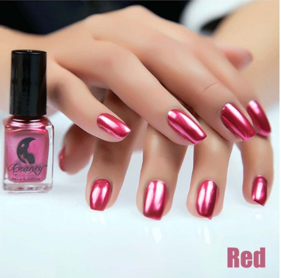 14 couleurs 6ML Vernis à ongles métallique miroir pour femme, accessoire de beauté maquillage tendance sexy