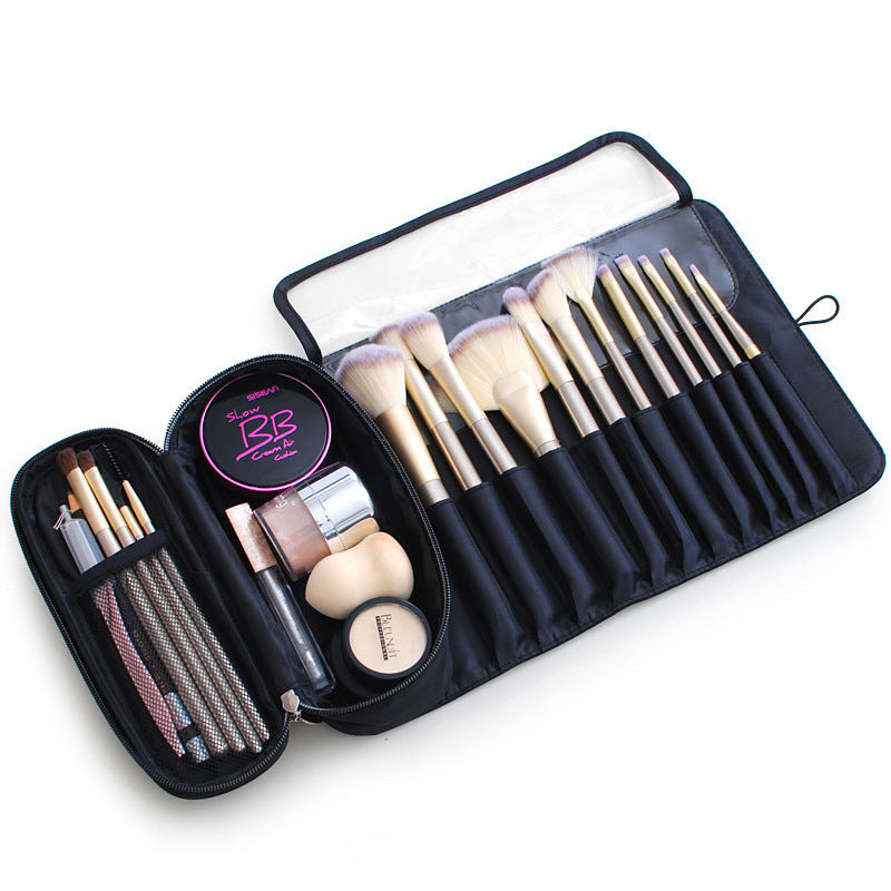 Trousse de Maquillage, Sac à Pinceaux de Maquillage, Trousse de Rangement, Kit de Maquillage Professionnel Pliable et Multifonctionnel