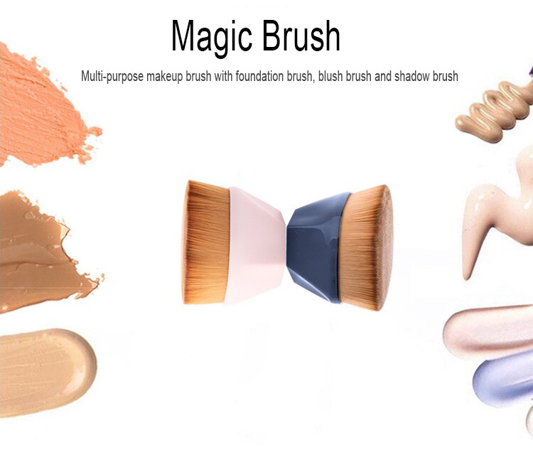 Brosses de maquillage poudre Six Corners, diamant cosmétique, hexagonale, sans traces, pinceau de fond de teint en silicone